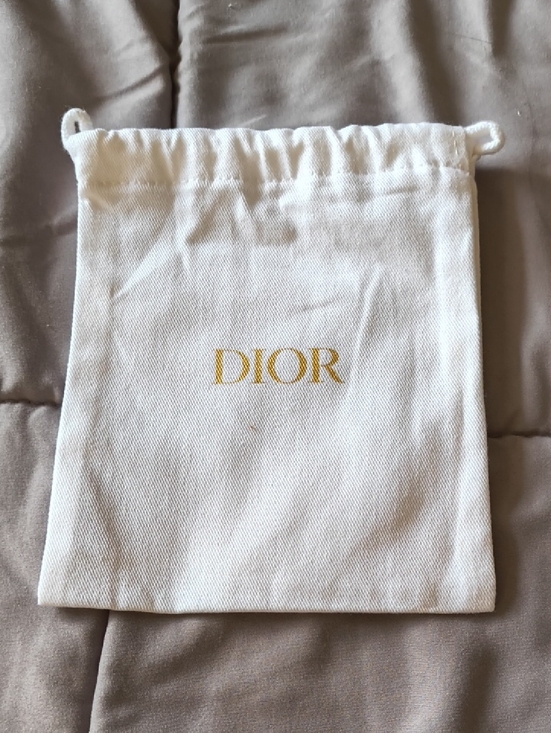 Accessories - Christian Dior White Gold Canvas Small Drawstring Bag